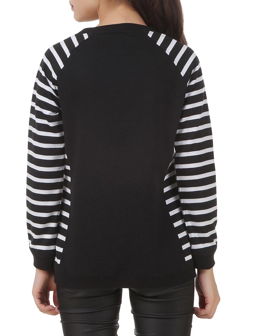 raglan sleeved striped sweatshirt - 12369844 - Standard Image - 2