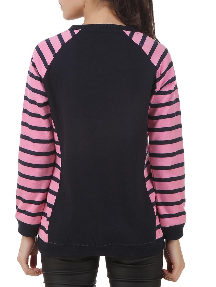 women's color block long sleeve sweatshirt - 12369845 - Standard Image - 2