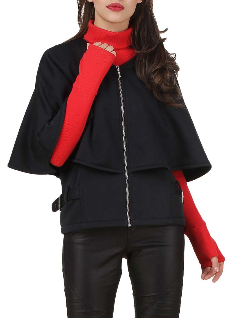 black polyester jacket