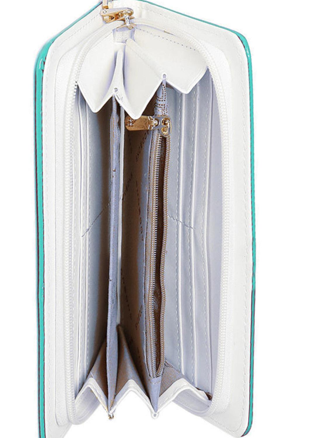 turquoise blue leatherette wallet - 12370199 - Standard Image - 2