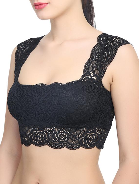 black lace bralette - 12372246 - Standard Image - 2