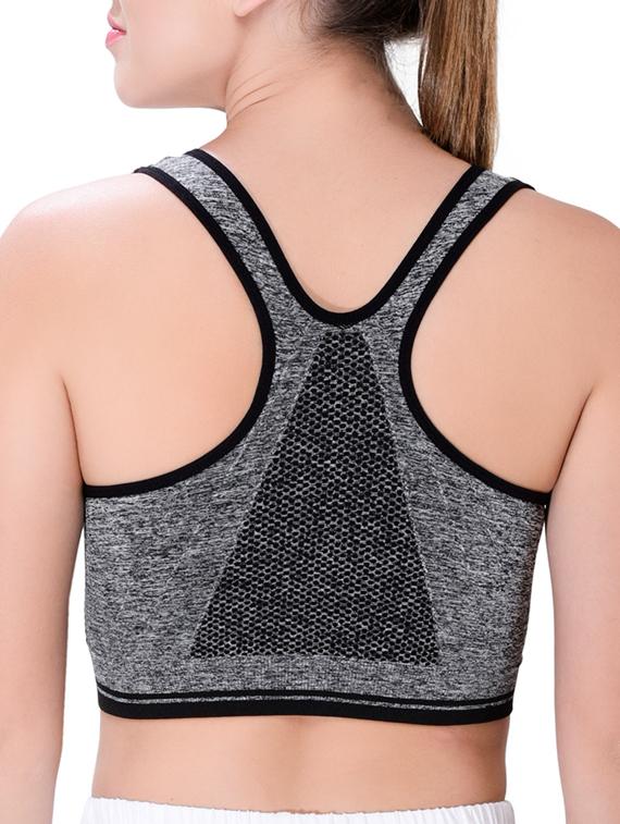 racer back zip up sports bra - 12372292 - Standard Image - 2