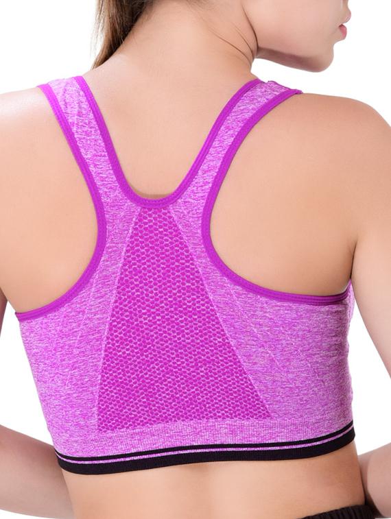 racer back zip detail bra - 12372294 - Standard Image - 2
