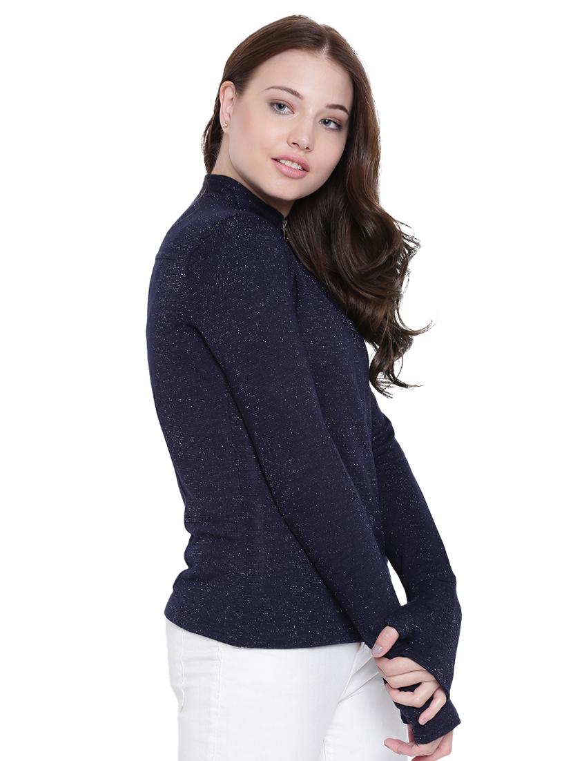 navy blue cotton pullover - 12375454 - Standard Image - 2