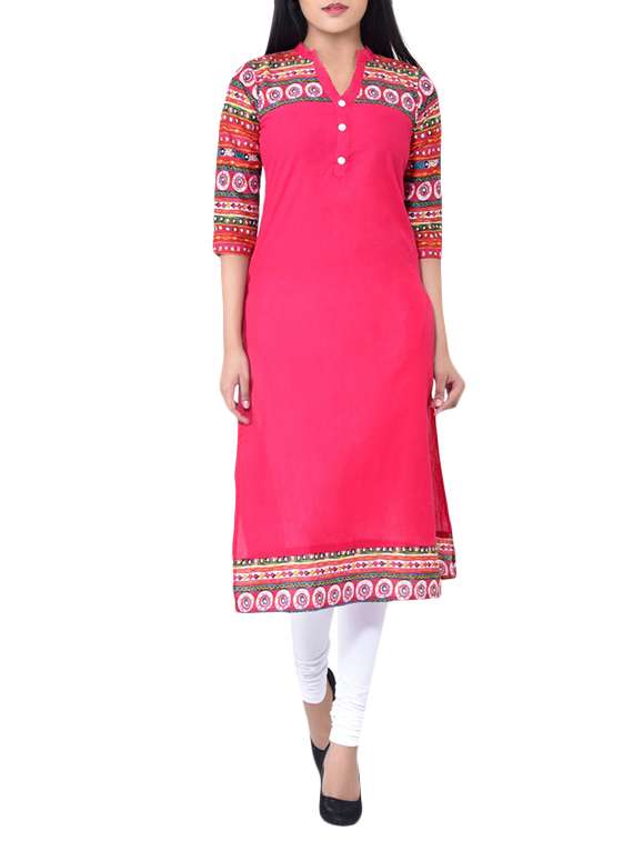 Printed straight kurta