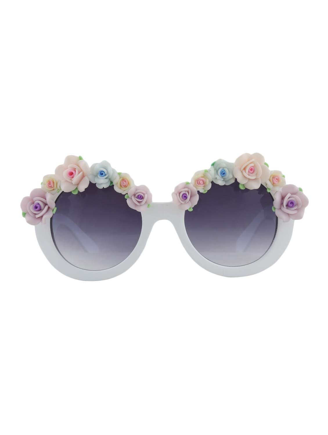 exotic semi floral frame with ombre glasses
