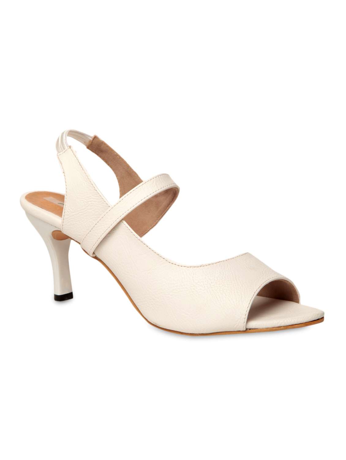 white leatherette wedges