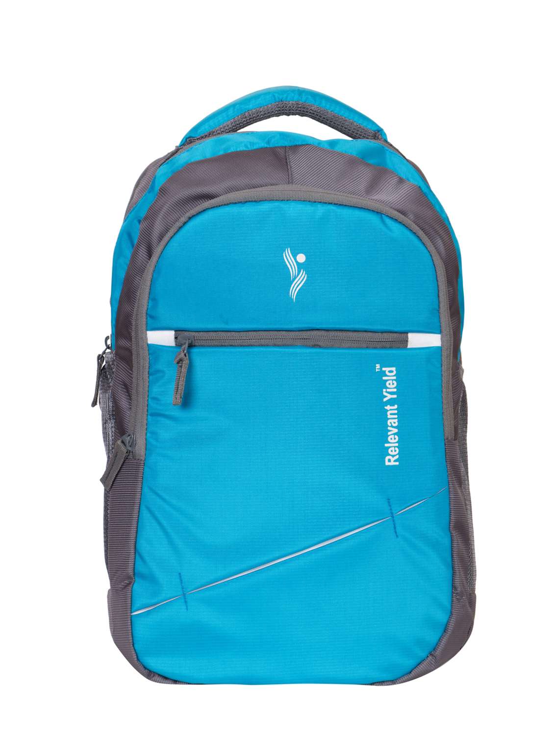 blue leatherette laptop bag