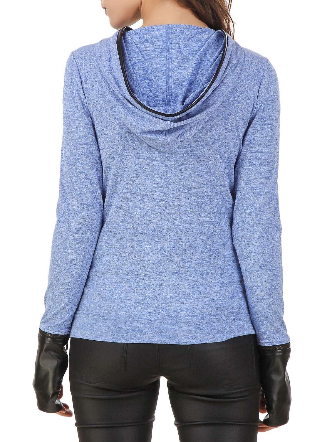 blue polyester hooded sweatshirt - 12403220 -  Standard Image - 2