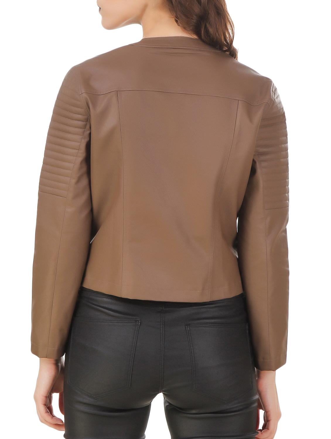 quilted leather biker jacket - 12403249 - Standard Image - 2
