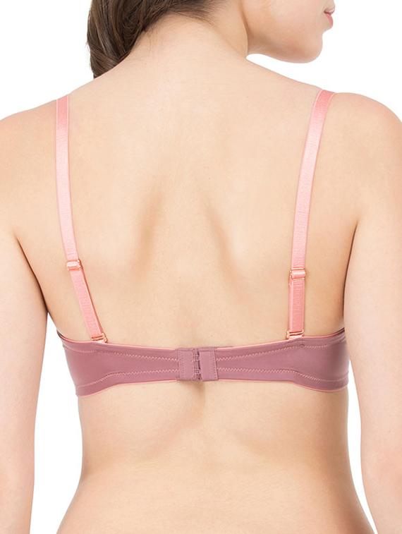 purple nylon plunge bra - 12409819 - Standard Image - 2