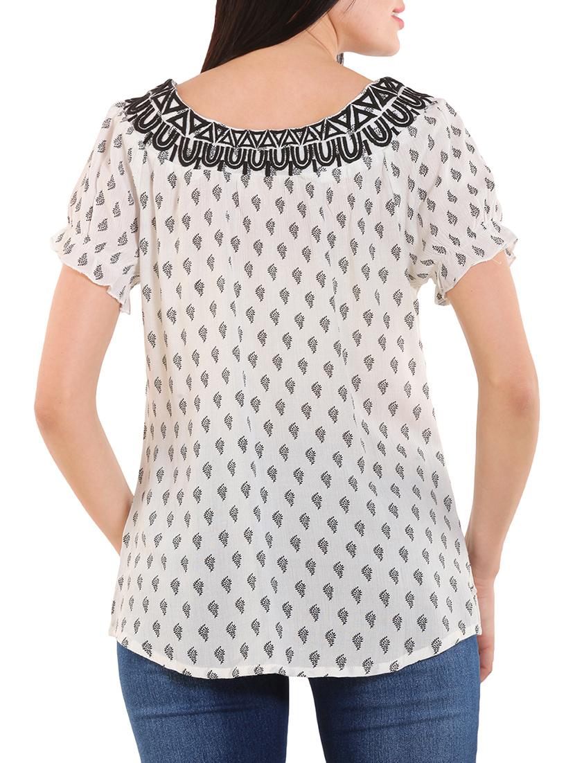 white viscose top - 12413449 - Standard Image - 2