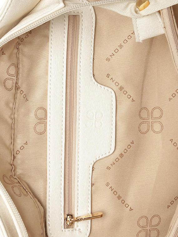 off white leatherette cutwork handbag - 12416936 - Standard Image - 2