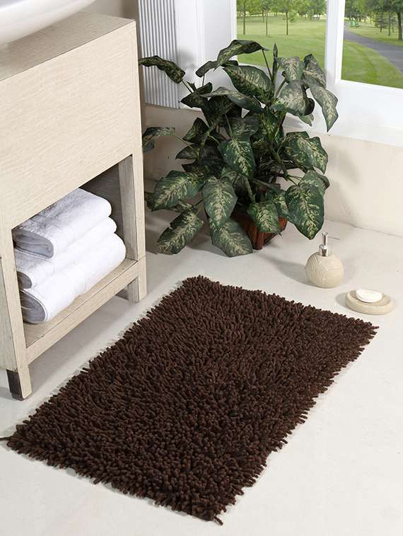 homefurry brown chevy cotton bath mat