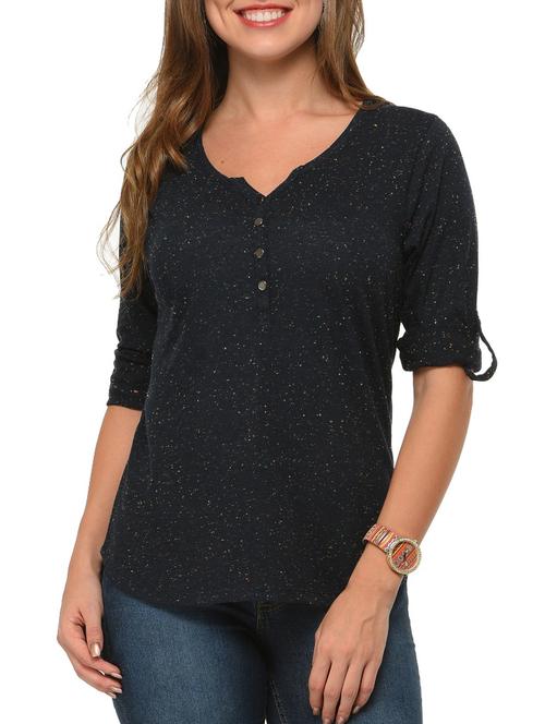 black viscose regular top - 12420577 -  Standard Image - 0