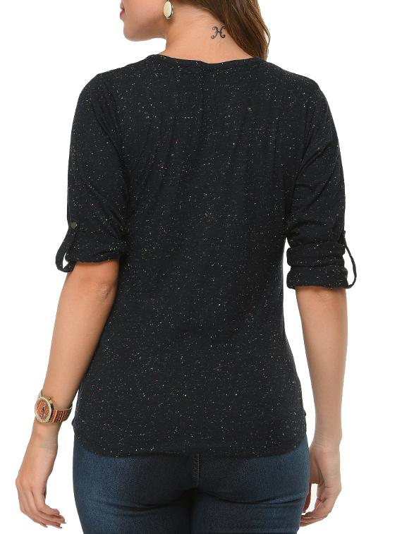 black viscose regular top - 12420577 - Standard Image - 2