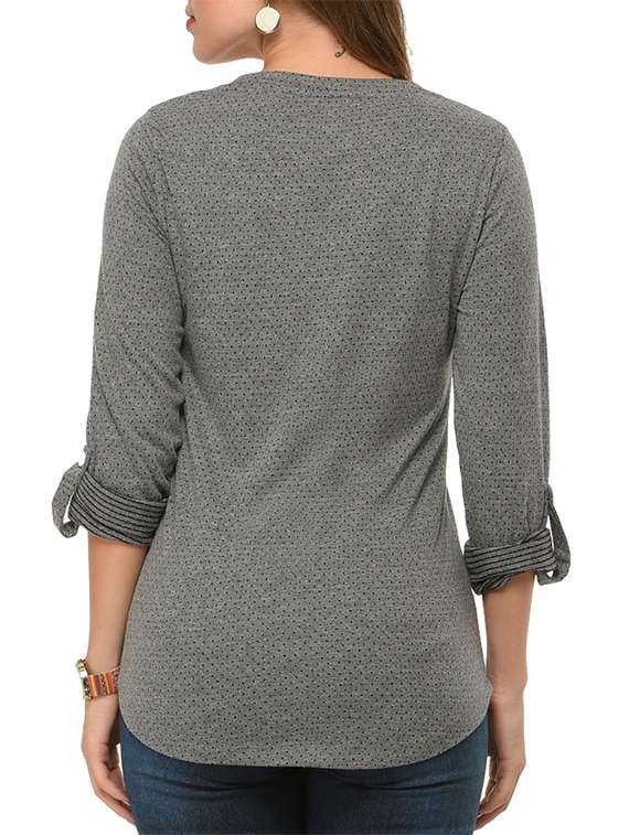 grey cotton regular tshirt - 12420585 -  Standard Image - 2