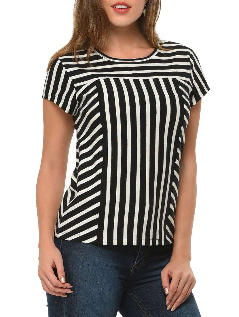monochrome cotton regular top