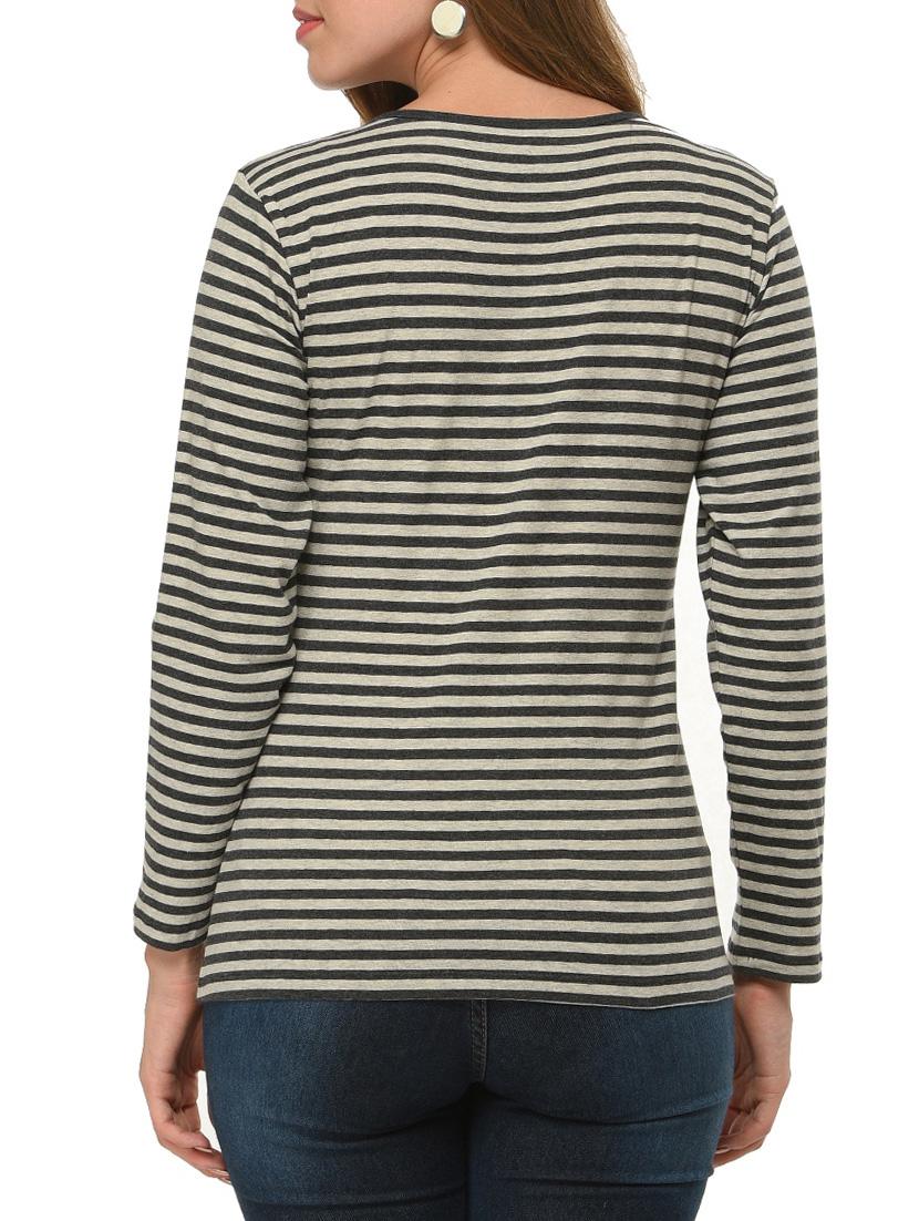 grey cotton regular top - 12420607 - Standard Image - 2