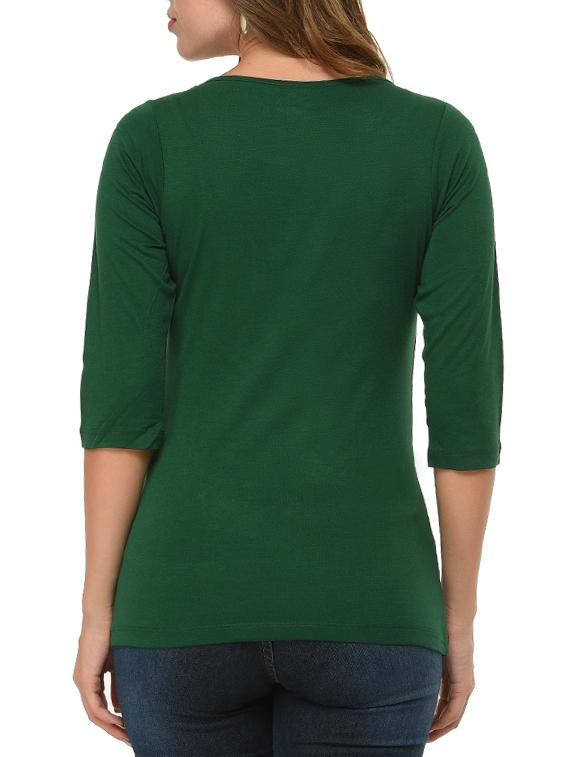 green viscose regular tshirt - 12420613 - Standard Image - 2