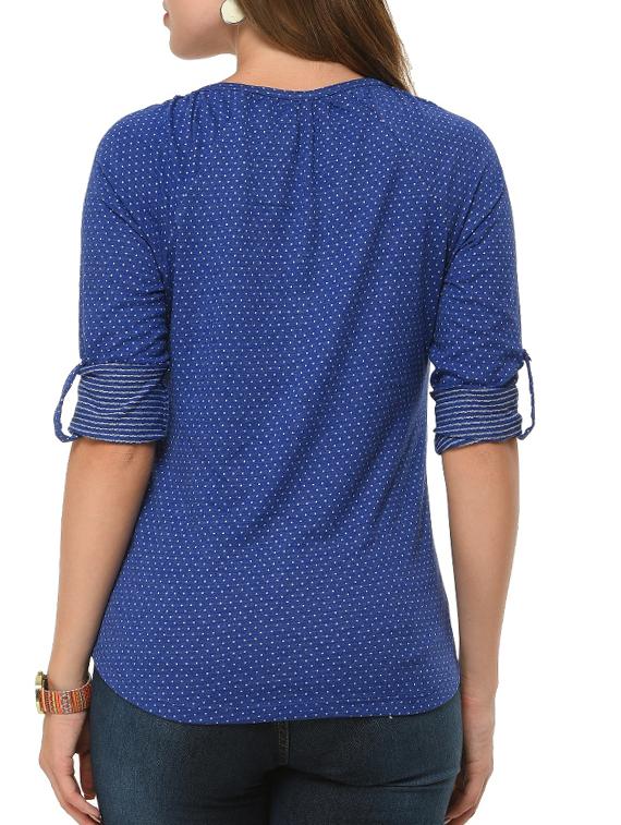 blue cotton regular top - 12421344 - Standard Image - 2