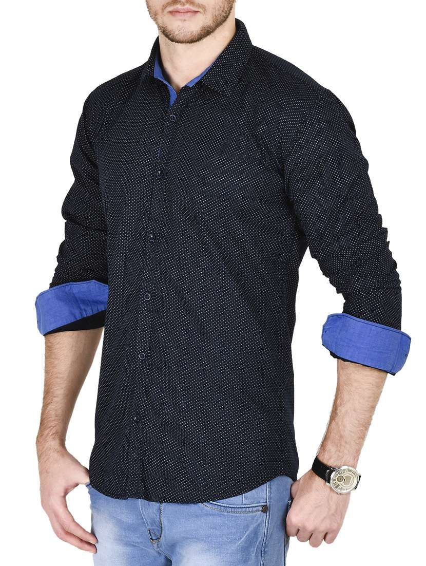 black cotton casual shirt