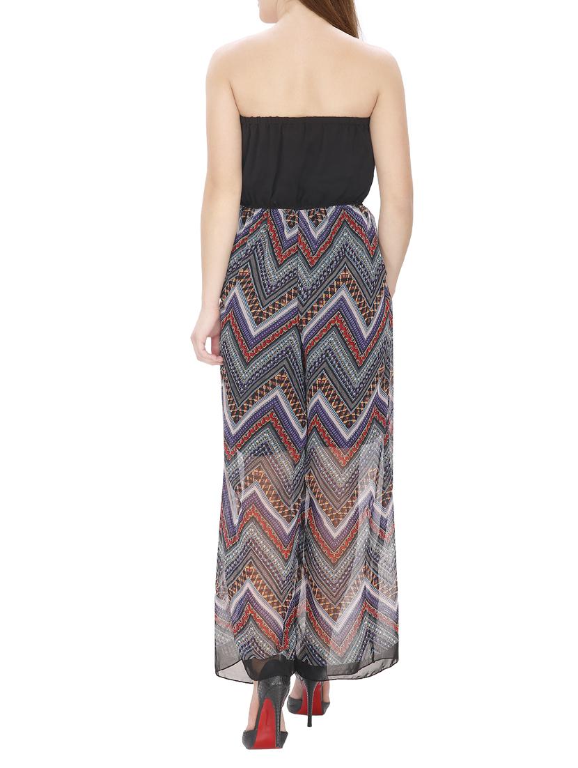 multicolored printed polyester full leg jumpsuit - 12448283 - Standard Image - 2