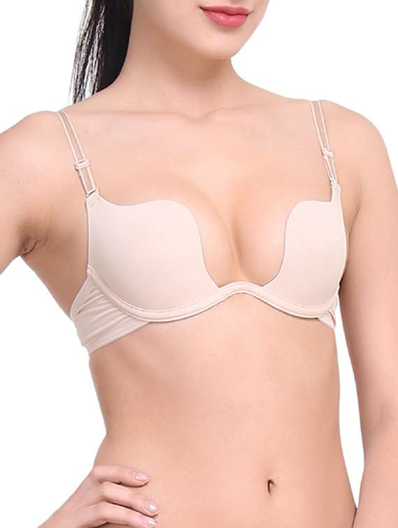 multiway strap solid bra 