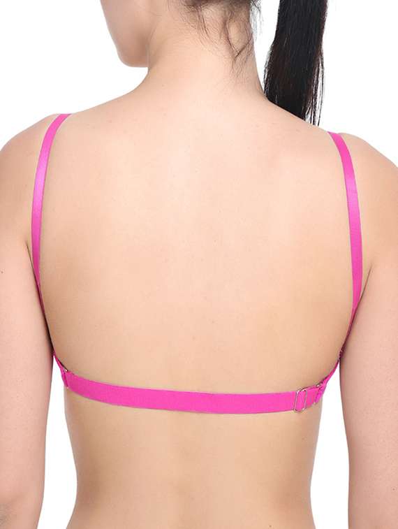 pink cotton backless bra - 12455809 -  Standard Image - 2