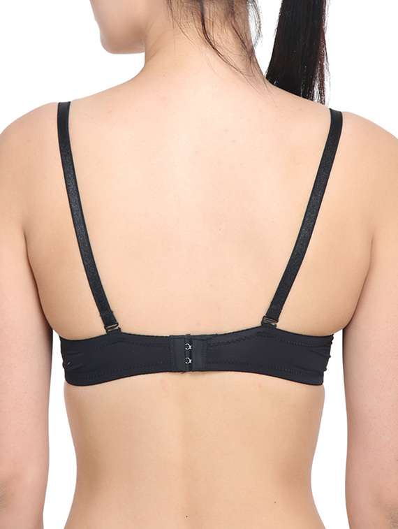 black cotton push up bra - 12455834 -  Standard Image - 2