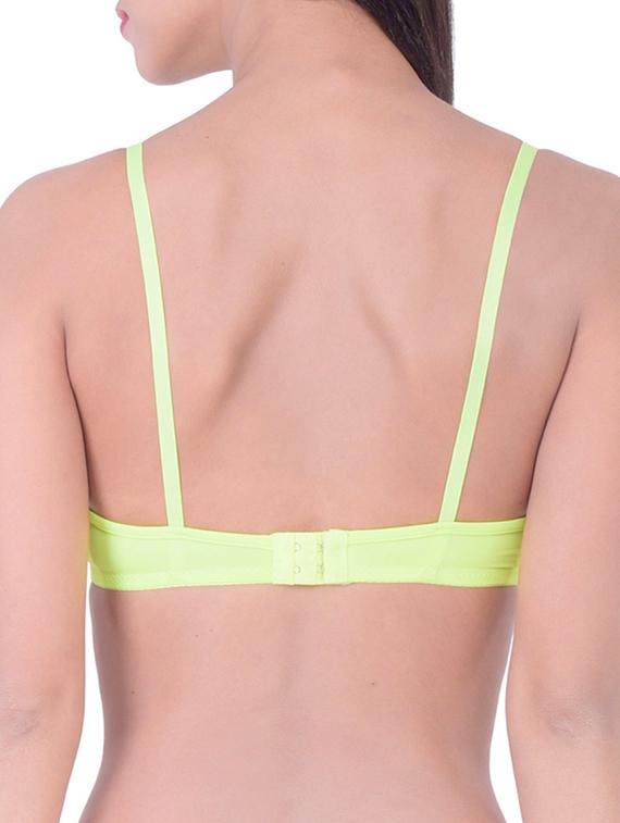 neon green cotton bra - 12455895 - Standard Image - 2