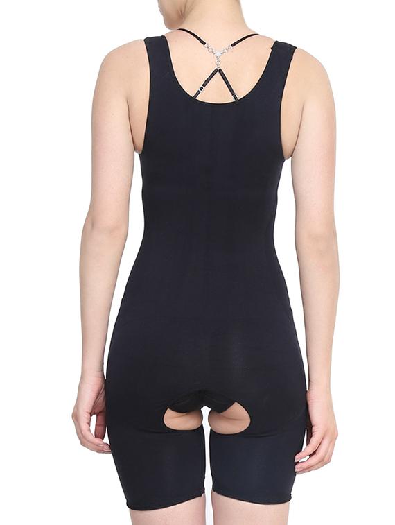 black cotton body suit shapewear - 12456947 - Standard Image - 2