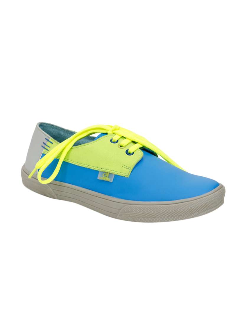 blue lace up casual shoe