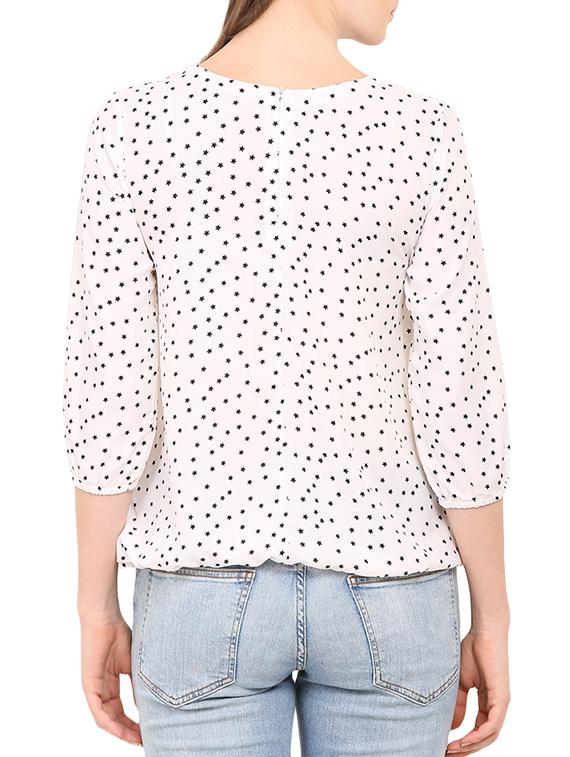 white printed top - 12462182 - Standard Image - 2