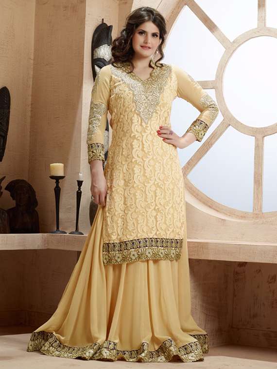 beige georgette set
