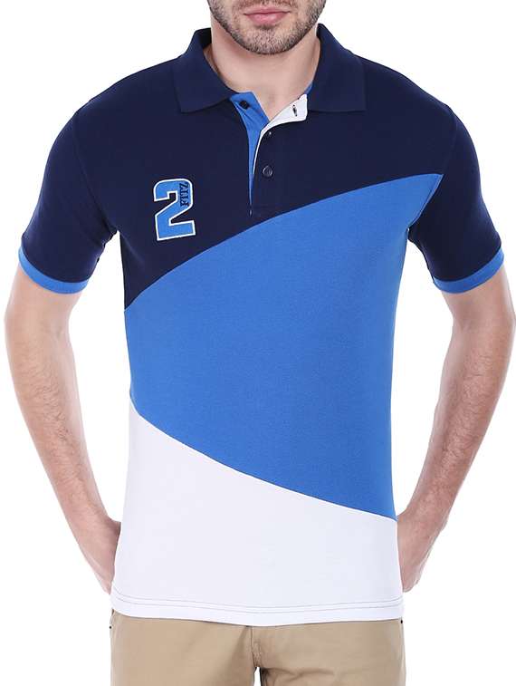 color block cotton t-shirt