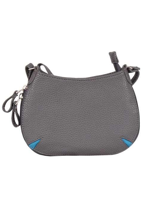 grey leatherette textured sling bag - 12471982 - Standard Image - 0