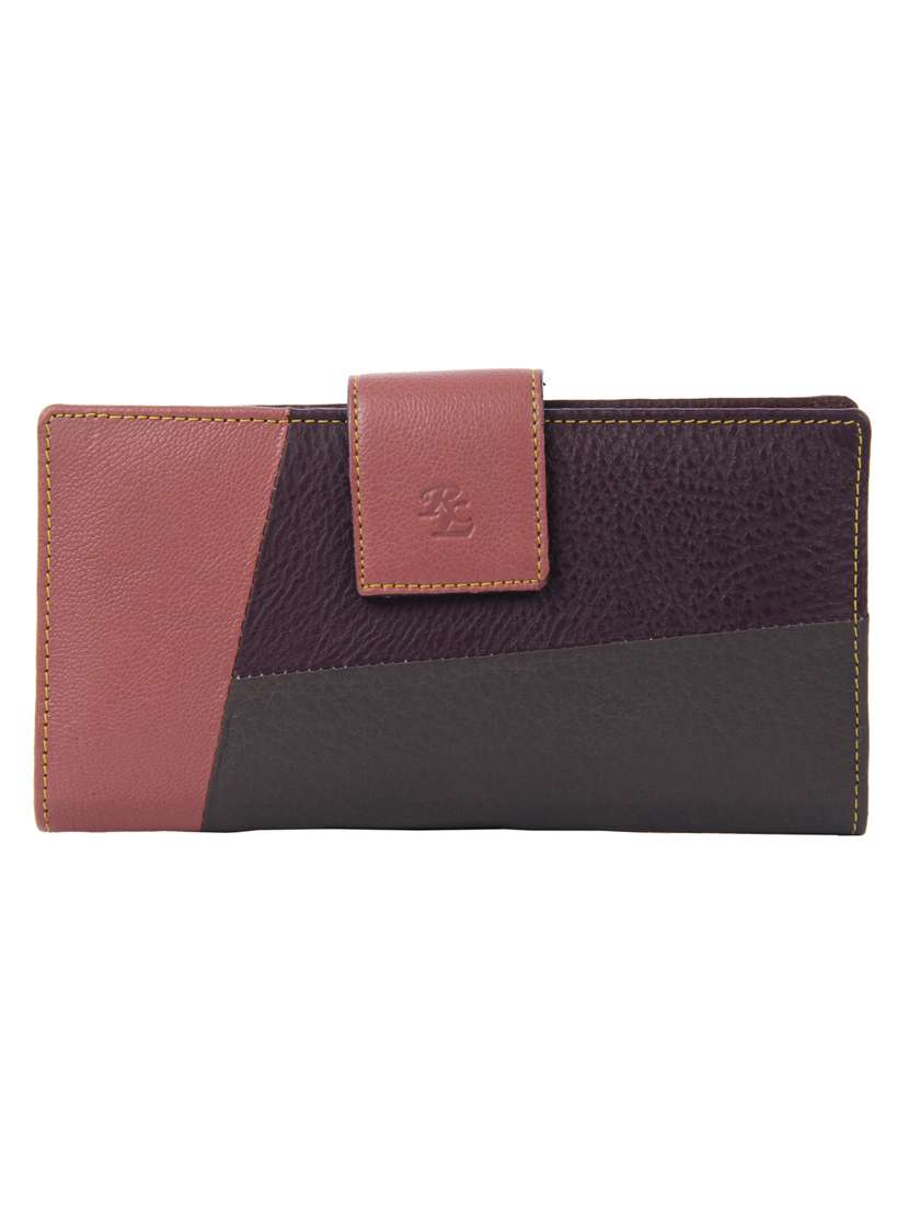 multi leather color block wallet - 12475100 -  Zoom Image - 0