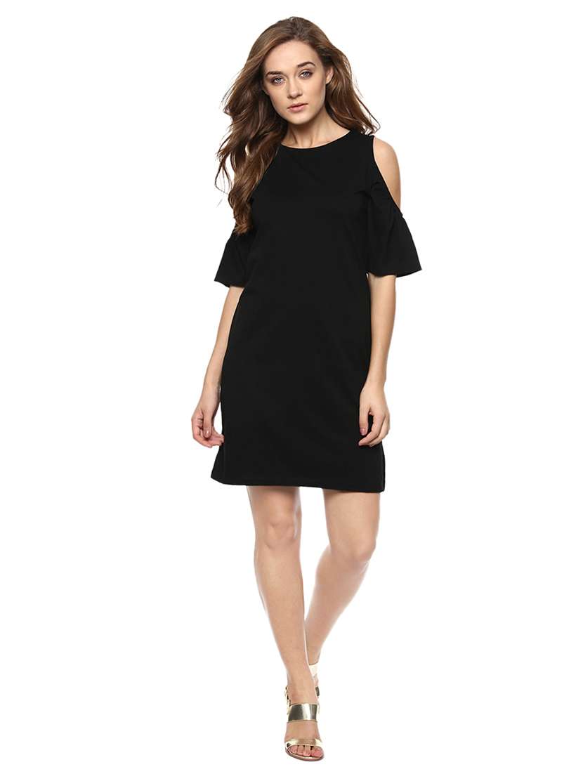 cold shoulder shift dress