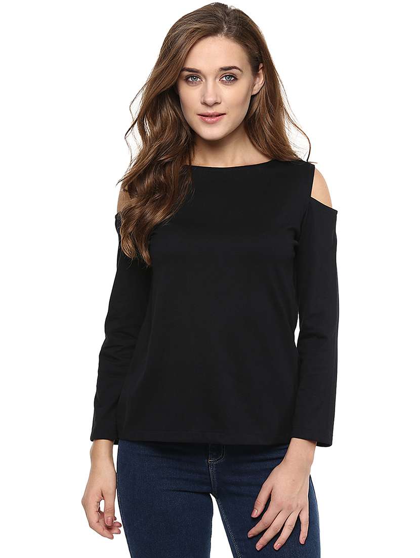 cold shoulder knitted top