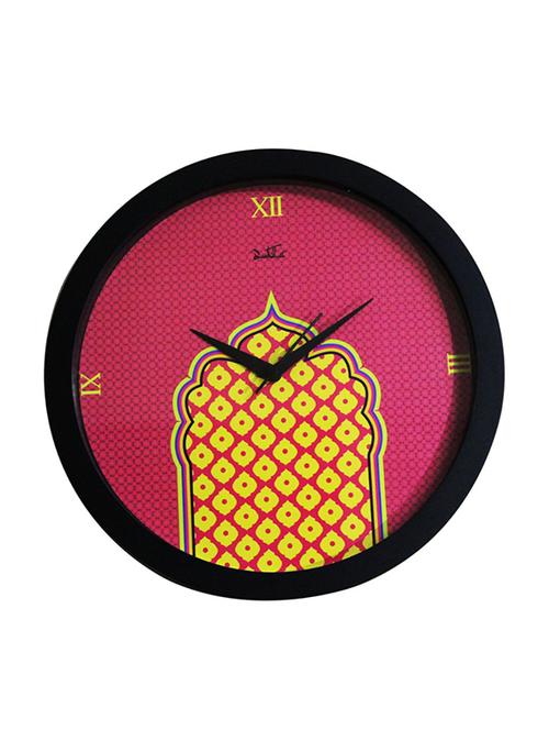 pink jharokha wall clock - 12481152 - Standard Image - 0