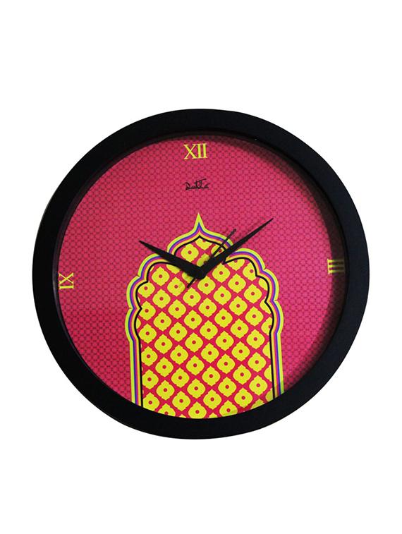 pink jharokha wall clock - 12481152 - Zoom Image - 0