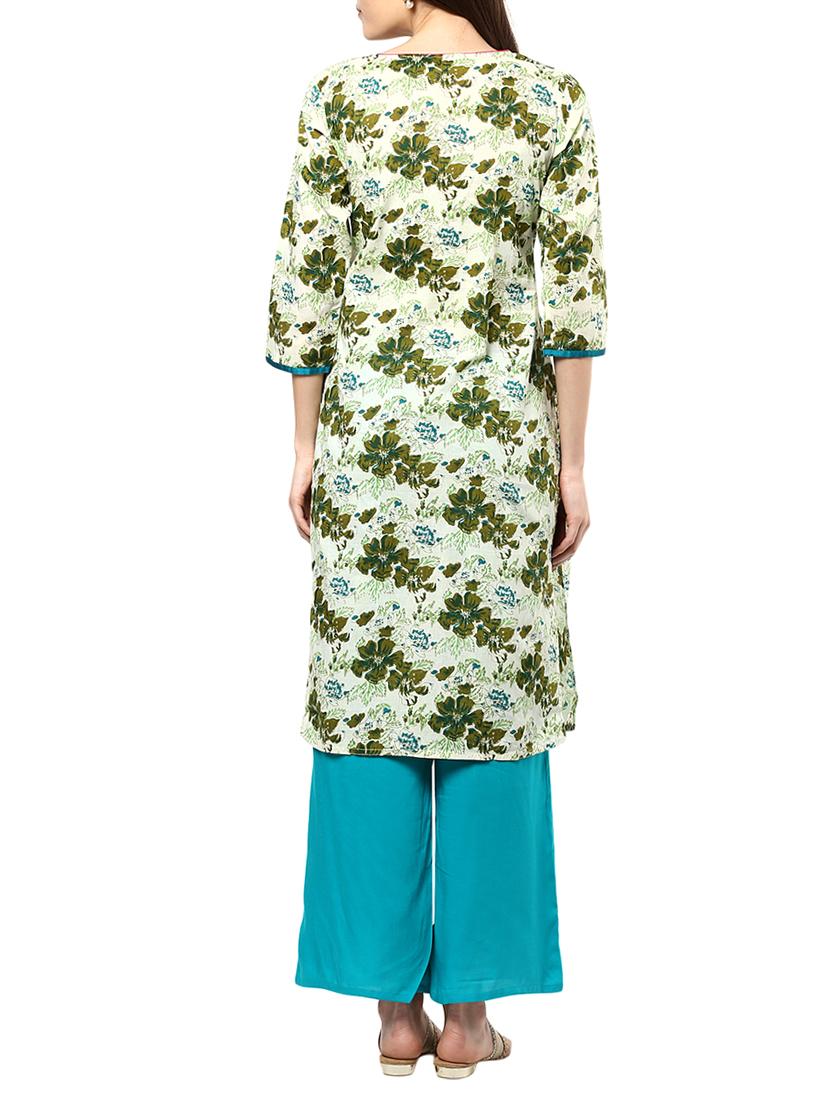 multi cotton straight stitched suit - 12503865 - Standard Image - 2