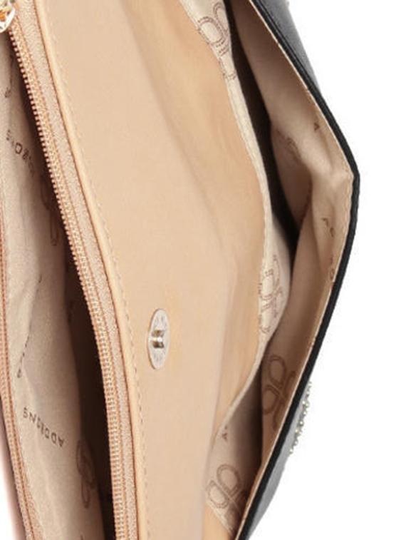 beige & black leatherette studded clutch - 12522673 - Standard Image - 2