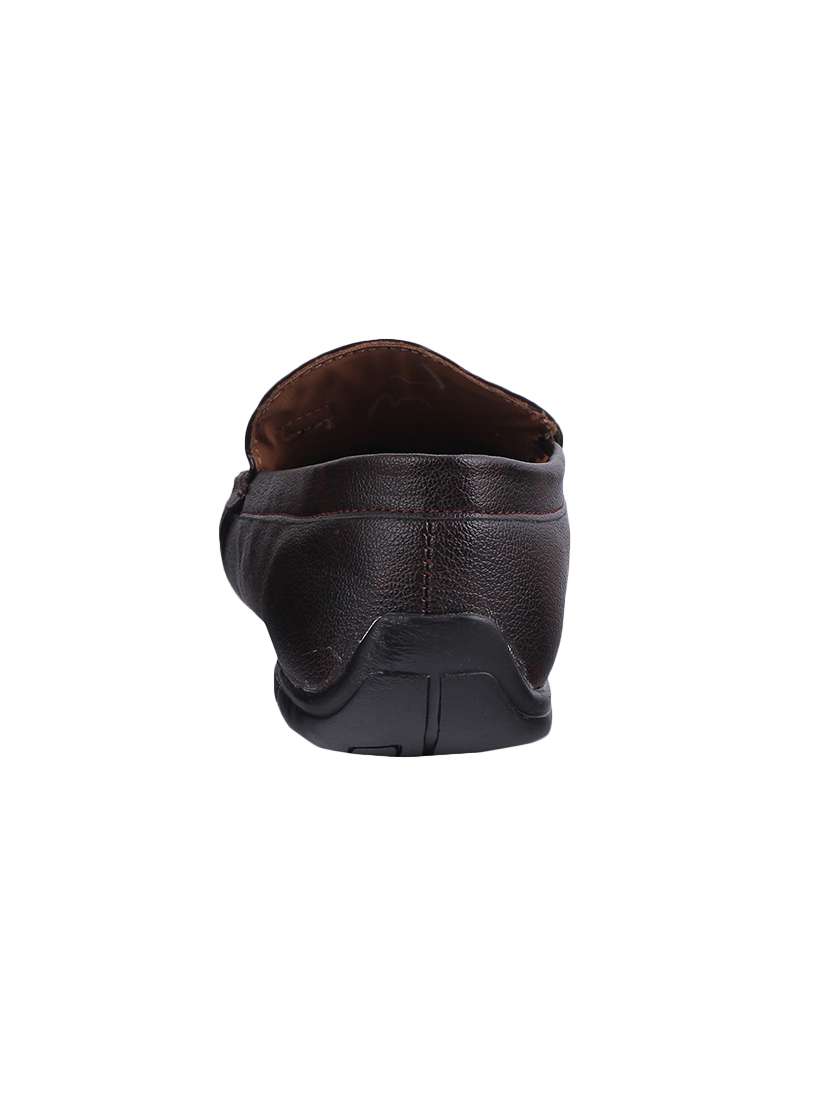 brown leatherette slip on loafer - 12553541 -  Standard Image - 2