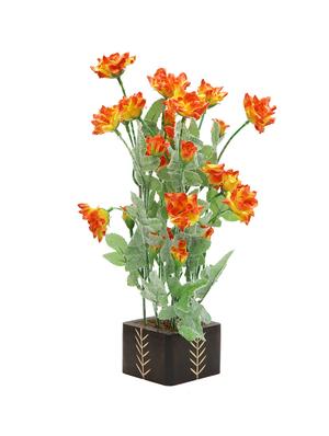 Random Artificial Potted Wild Orange Flower Plant By Random Artificial Potted Wild Orange Flower Plant 12566775 Standard Image 3
