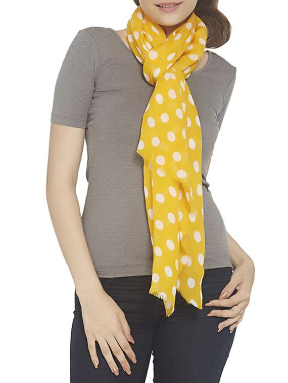 yellow viscose scarf