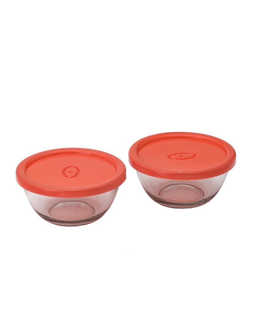 stylish glass transparent container set with lid - 12577096 - Standard Image - 2