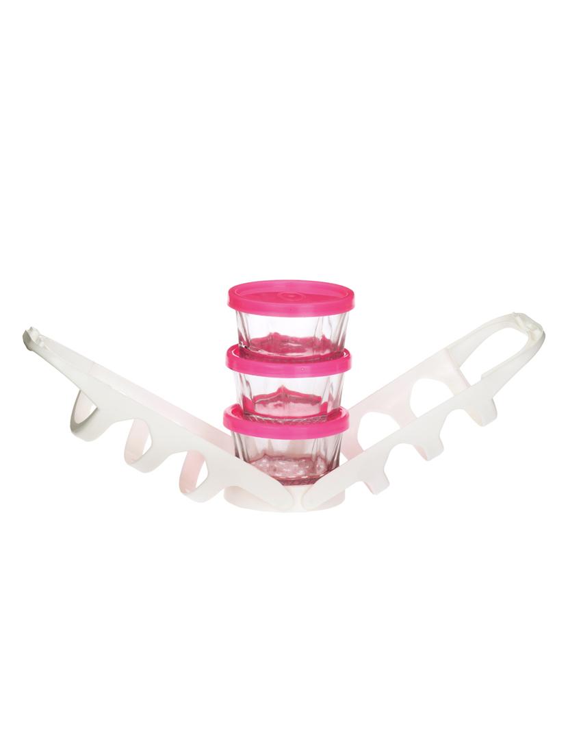 lakshya three piece colourful easylock tiffin - 12577104 - Standard Image - 2