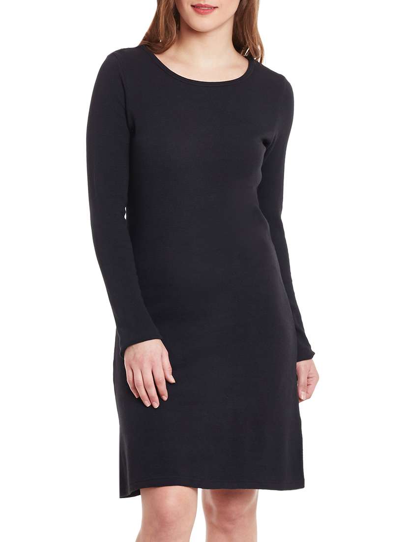 black jersey sheath dress